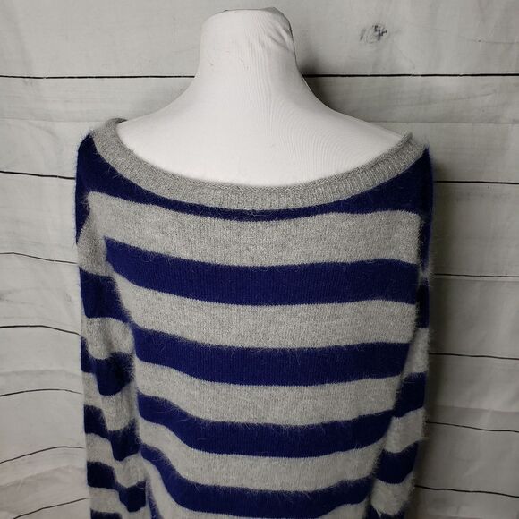 Moda International rabbit hair wool stripe Sweater - Picture 6 of 8